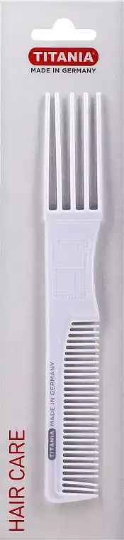 Prong Hair Comb, 19cm, white - Accessories