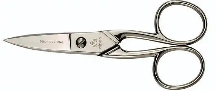 Nickel Plated Carbon Steel Nail Scissors, micro-notched, 11.5 cm