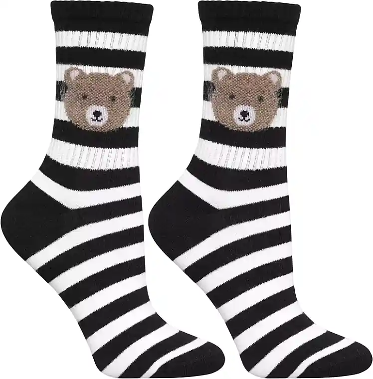 Women's Long Teddy Bear Socks - Clothes