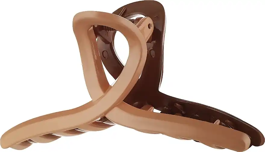 Hair clip, 28687, shiny, brown-beige