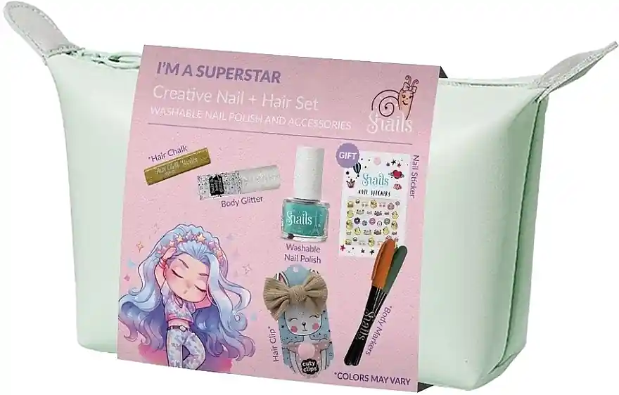 Snails I'm A superstar Creative Nail + Hair Set