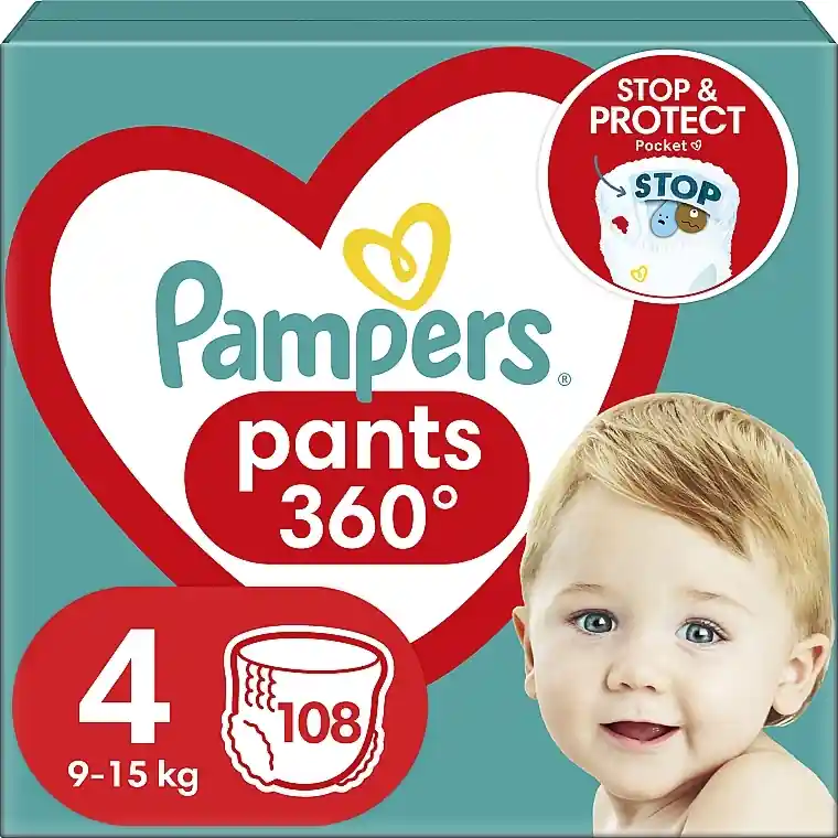Diaper Pants, size 4 (Maxi) 9-15 kg, Mega Pack 108pcs