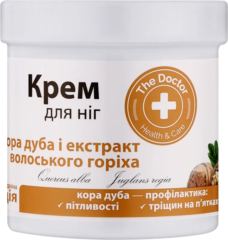 Foot Cream with Oak Bark and Walnut Extract "Prevention of Cracked Heels" - Bath and Body