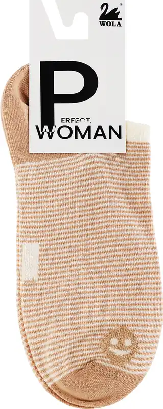 Women Socks, W637, beige - Clothes