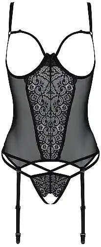 Betina Corset Lingerie Set, black - Passion