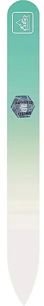 Glass Nail File 14 cm, pastel-green