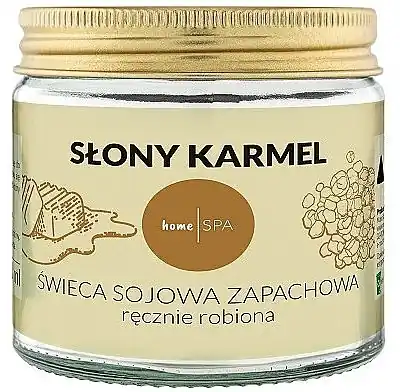 Handmade Soy Candle with Salted Caramel Scent - Bath and Body