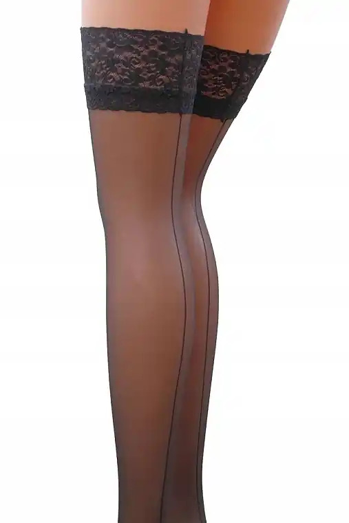 Stockings with Seam ST022, 17 Den, grafit - Clothes