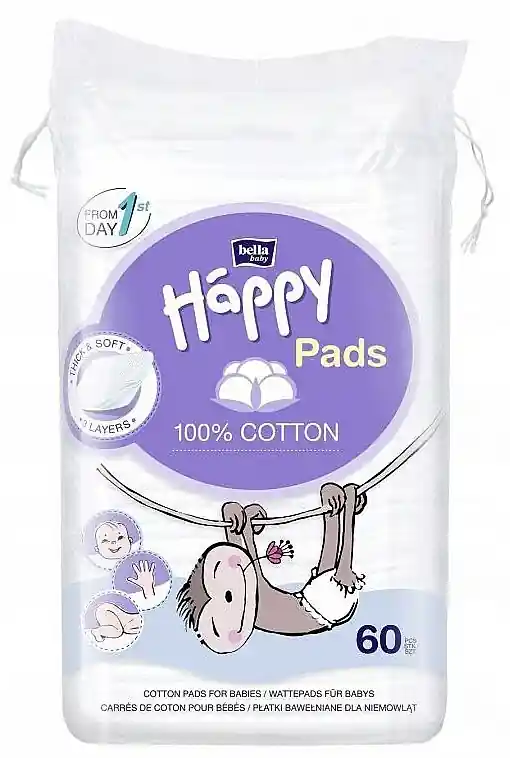 Baby Cotton Pads, 60 pcs - Accessories
