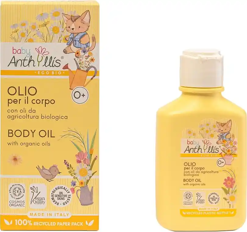 Baby body oil with organic oils - Bath and Body