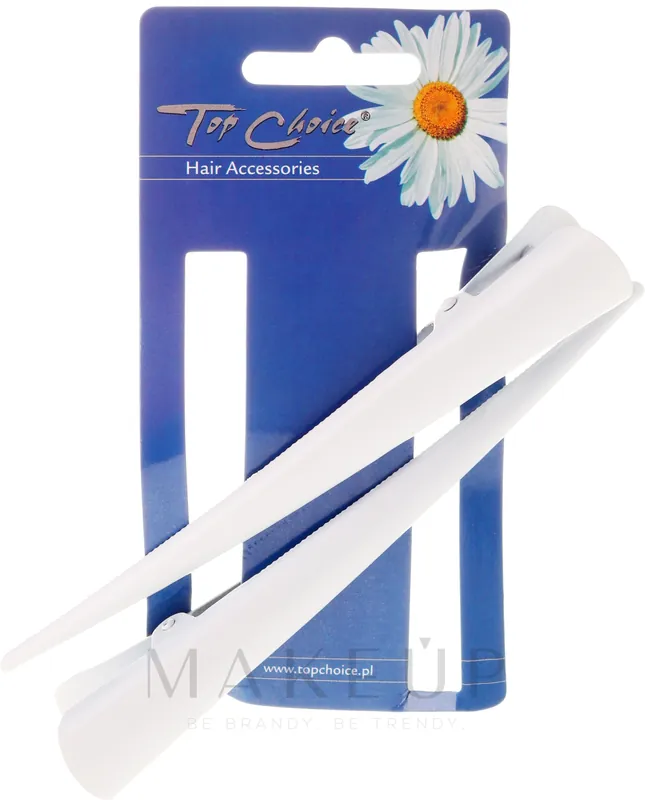 Hairpin, size L, white, 2 pcs - Accessories