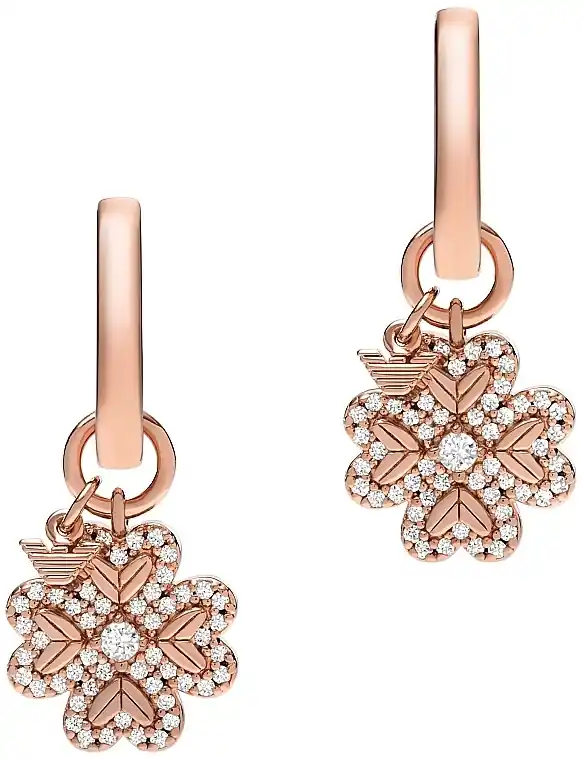 Gold-Plated Earrings with Zircons