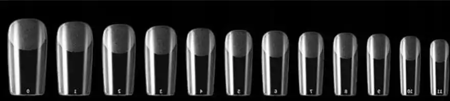 Flexible Transparent Nail Tips 'Square', 120 pcs. - Nails