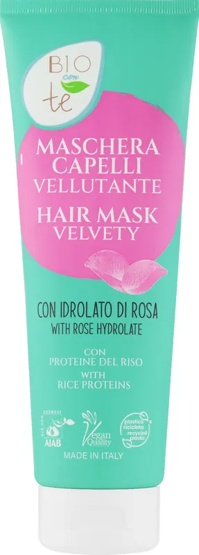 Velvet Hair Mask with Rose Hydrolate & Rice Proteins
