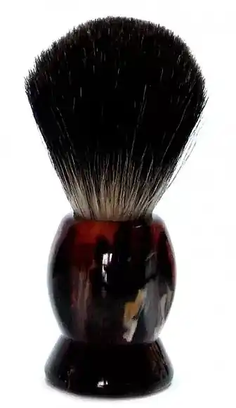 Shaving Brush with Badger Fiber, plastic, dark brown - Men