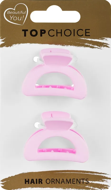 Hair Clips, 21367+1, 2 pcs, pink - Accessories