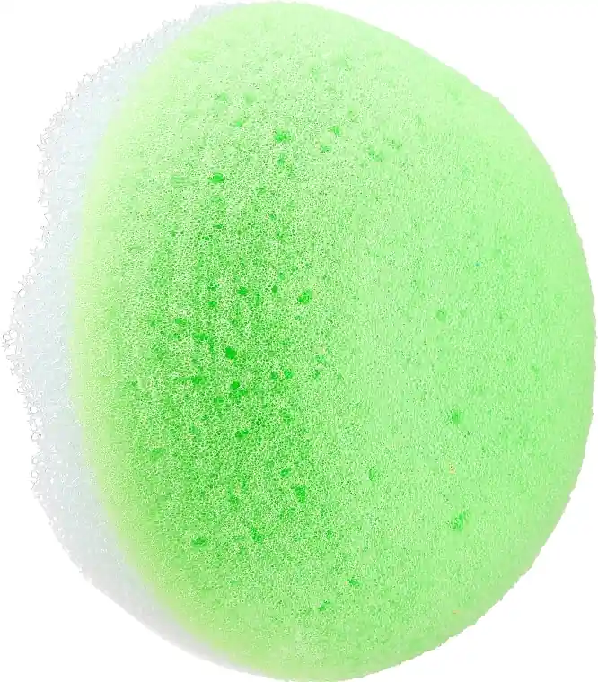 Round green shower sponge - Accessories