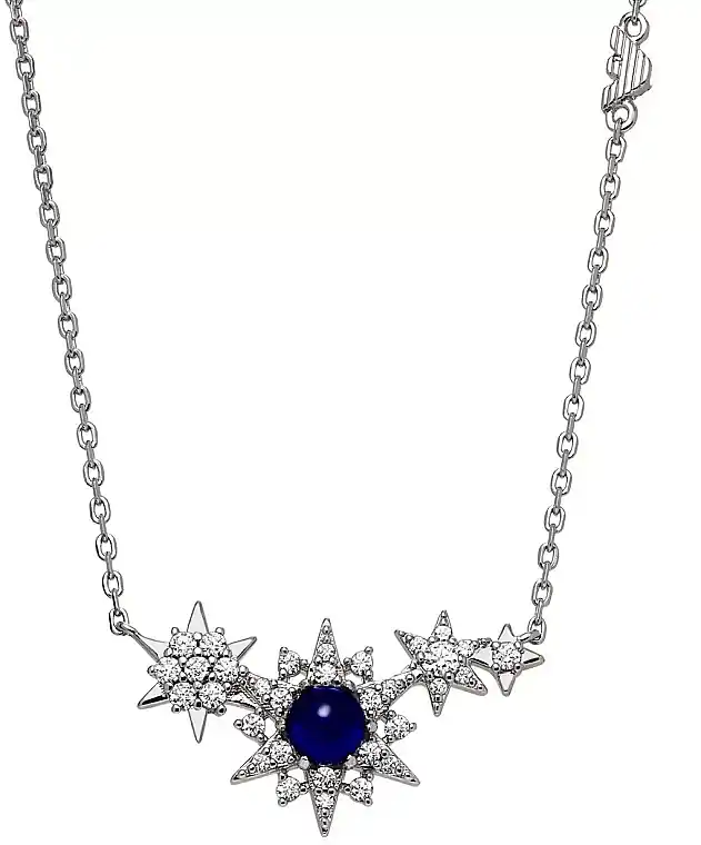 Silver Necklace with Cubic Zircons - Costume jewelry