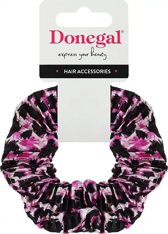 FA-5835 Hair Tie, Pink Leopard Print