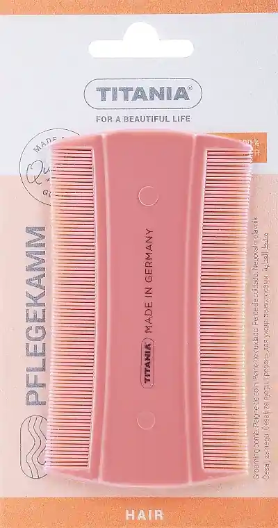 Double-Sided Comb 10 cm, light pink