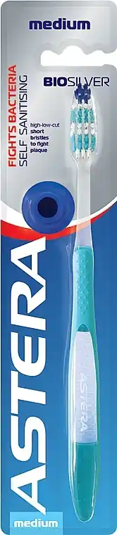 Bio Silver medium hardness toothbrush, turquoise - Bath and Body