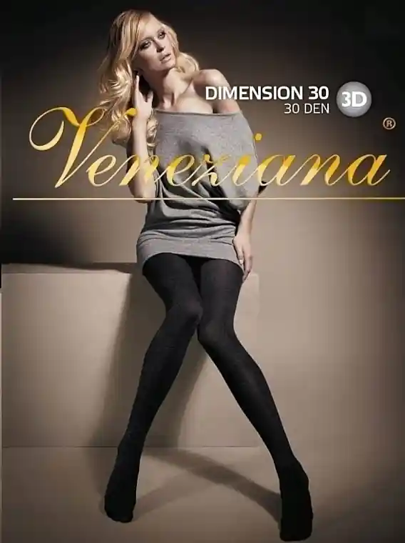 Tights "Dimension 3D", 30 Den, blu - Clothes