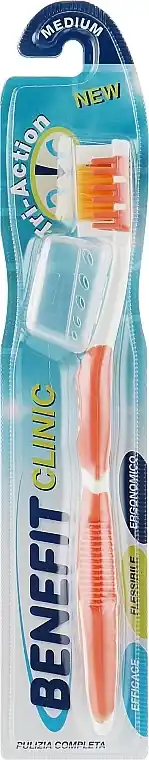 Triple Action Toothbrush, orange - Bath and Body