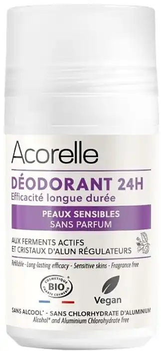 Unscented Roll-on Deodorant for Sensitive Skin