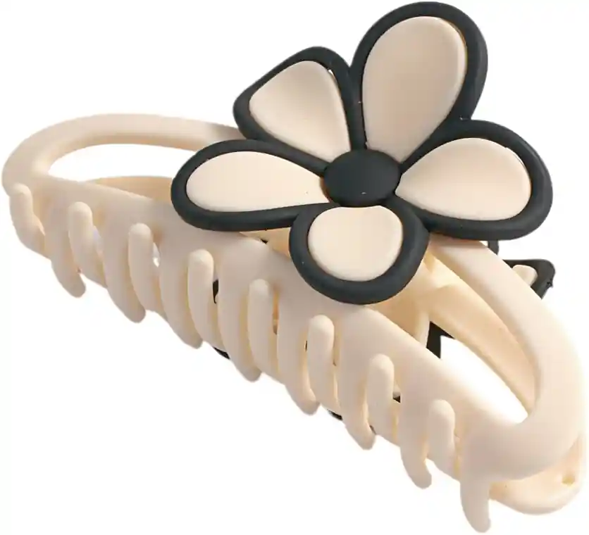 Claw Clip with Flower, pink - Accessories