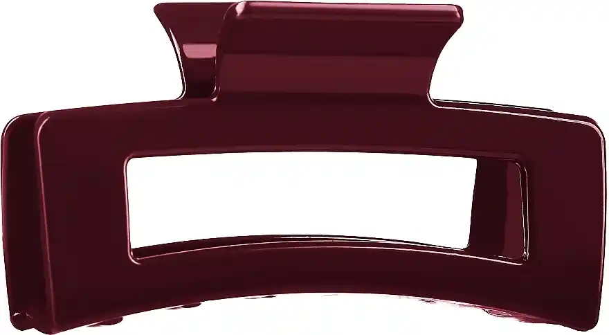 Hair clip, FA-5676, rectangular, burgundy