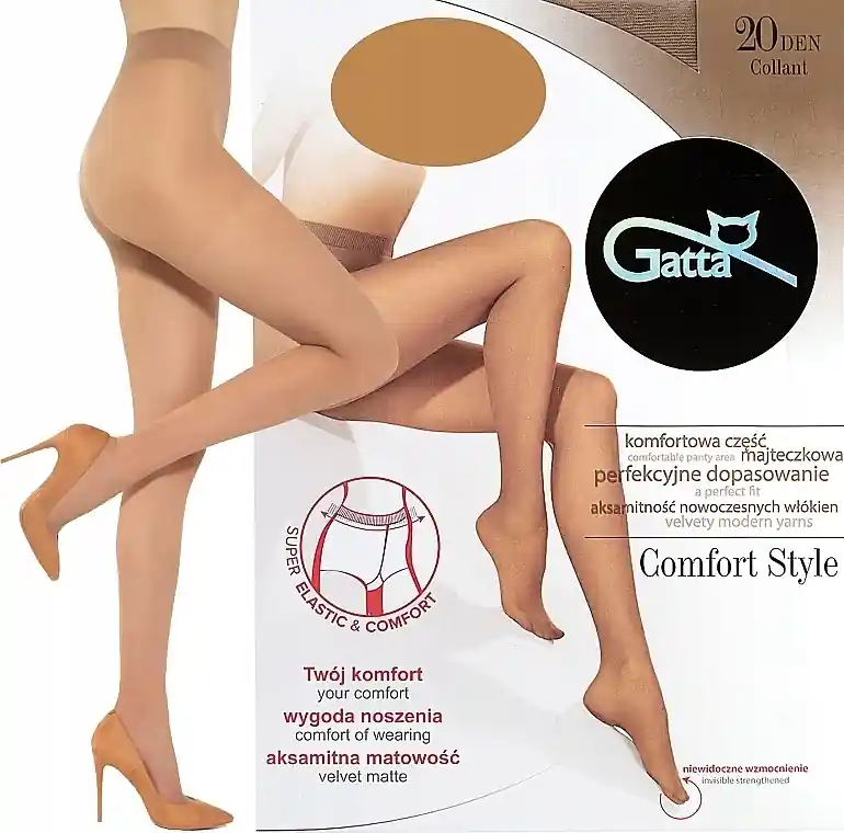 Tights "Comfort Style" 20 Den, golden - Clothes