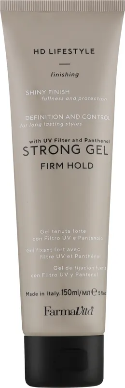 Strong Hold Hair Gel with UV Filter & Panthenol