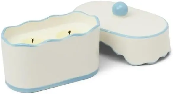 Lavender & Thyme Ceramic Scented Candle - Bath and Body