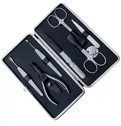 Manicure Set, 8 tools, black - Accessories