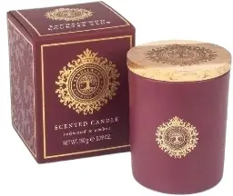 Redwood & Amber Scented Candle - Bath and Body