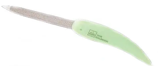 Foldable Nail File 91948, light green - Accessories