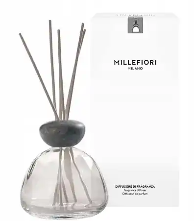 Fragrance Diffuser Bottle, transparent with grey - Bath and Body