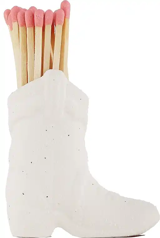 Matchstick case with filling, white - Accessories