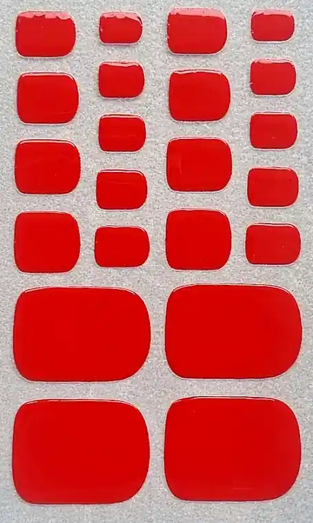 Self-Adhesive Gel Nail Stickers, red