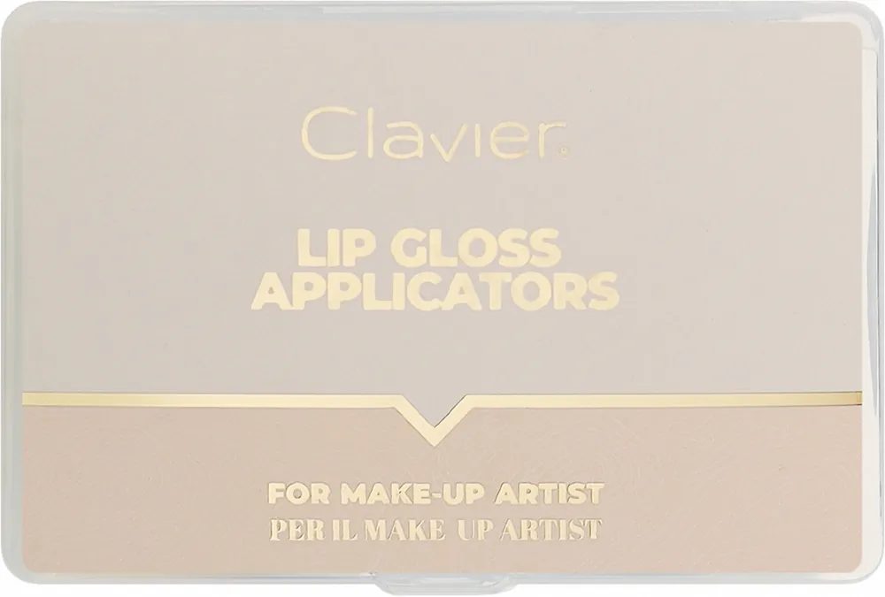 Lip Gloss Applicators in Case, white with pink glitter - Accessories