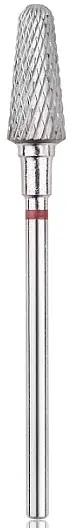 Tungsten Nail File Drill Bit, rounded cone, 6 mm, red - Accessories