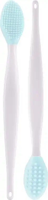 Silicone brush for lip exfoliation and massage, blue - Accessories