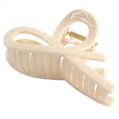 Hair Clip 'Crab', Light Beige Bow - Accessories