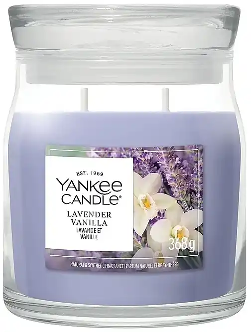 Aromatic Candle 'Lavender and Vanilla' in a Jar, 2 Wicks - Bath and Body