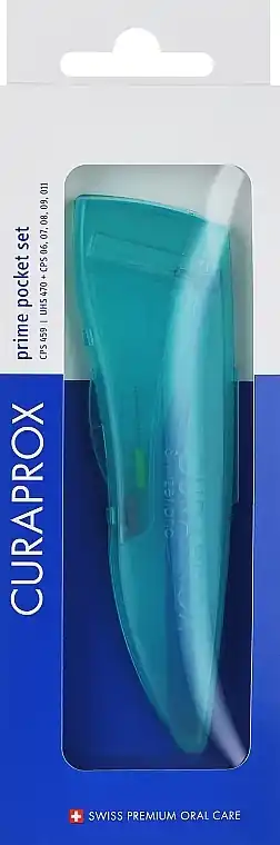 Brush Set with Holder, blue container - Accessories