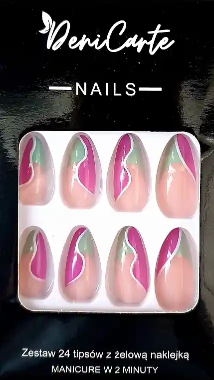 Almond Nail Tips, 24 pcs - Nails