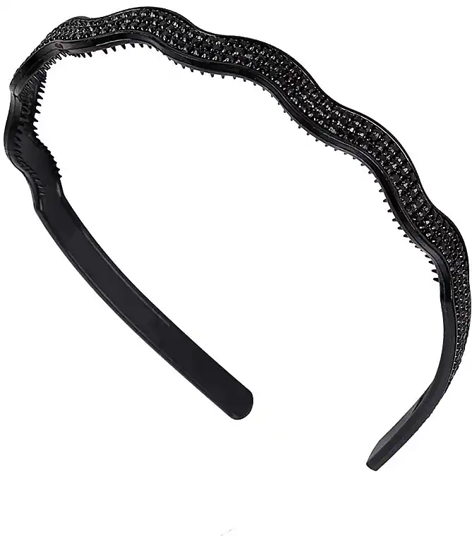 Rhinestone Hair Band, 26225, black with black rhinestones - Accessories