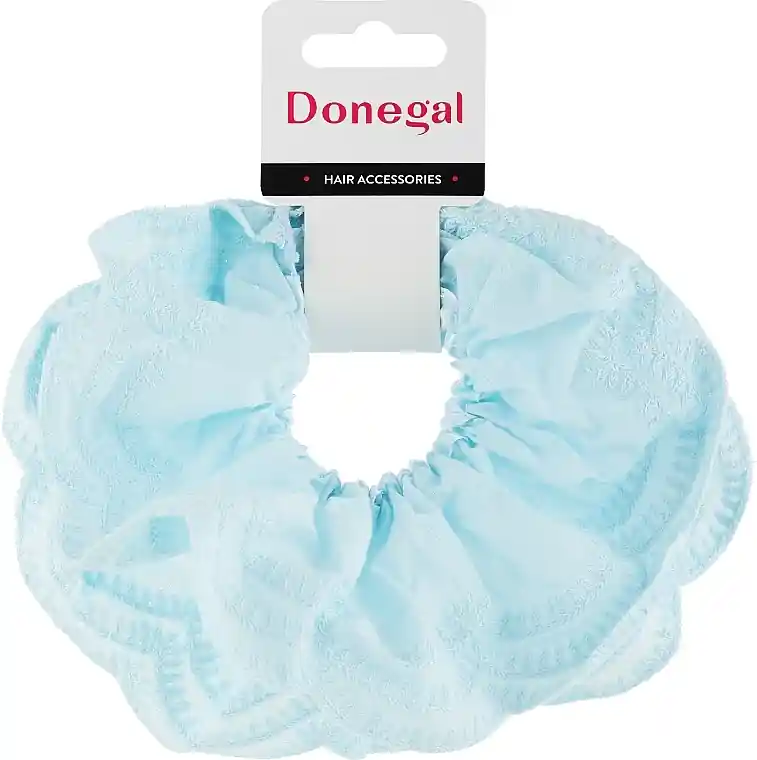 Hair Tie FA-5600, Light Blue with Embroidery