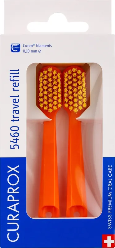 Travel Toothbrush Replacement Heads Set CS 5460, Orange - Bath and Body