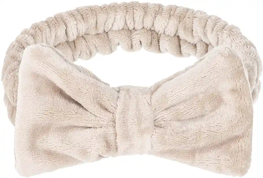 Wow Bow Cosmetic Hairband, Beige - Accessories